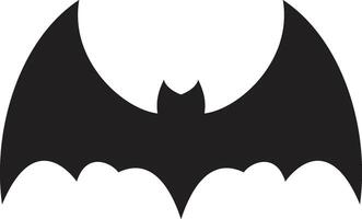 Stylized illustration of a bat featuring open wings, creating a dramatic and ominous atmosphere, perfect for halloween designs or any project evoking mystery and darkness vector