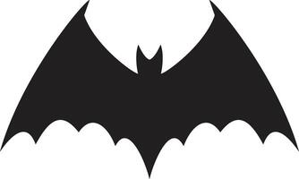 Stylized black bat silhouette spreading its wings, creating a spooky and mysterious atmosphere, perfect for halloween projects or any design needing a touch of darkness vector