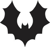 Stylized illustration of a bat in flight with spread wings, creating a spooky and mysterious atmosphere perfect for halloween projects or any design needing a touch of darkness vector
