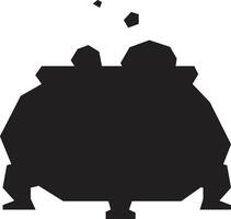 Silhouette of a steaming cauldron, bubbling with a mysterious potion, evoking themes of magic, witchcraft, and halloween vector