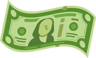 Stylized waving banknote represents economic concepts such as investment, profit, savings, and wealth creation, emphasizing the dynamic nature of financial markets vector