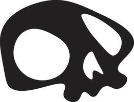 This minimalist illustration showcases a striking black skull silhouette, evoking themes of death, halloween, and more. It's a versatile symbol that can be used in various designs and projects vector