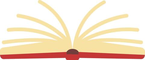 Open book lying down showing its pages, spreading knowledge, culture, and the pleasure of reading, inviting viewers to immerse themselves in captivating stories vector
