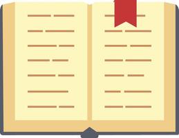 Inviting open book with a vibrant red bookmark, filled with knowledge and waiting to be discovered, evoking curiosity and joy of exploration through literature vector