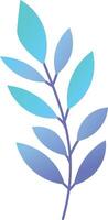 Gradient leaf with blue and turquoise colors symbolizing nature, growth, and freshness, ideal for projects related to ecology, environment, and natural products vector