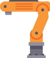 Modern robotic arm performing a complex industrial task, showcasing automation and advanced technology in a contemporary factory setting vector