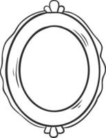 Oval frame featuring a decorative border adds a touch of elegance and sophistication, perfect for showcasing cherished memories or artwork vector