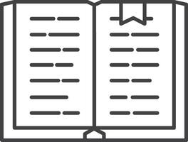 Open book with a bookmark, revealing text, symbolizes studying and reading. Perfect for learning and wisdom concepts, this image captures the joy of expanding knowledge vector