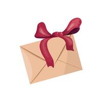 Elegant Envelope with Red Bow for Invitation vector