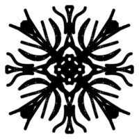 a black and white drawing of a snowflake vector