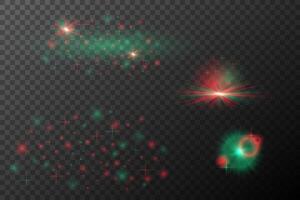 a set of four different colored lights on a transparent background vector