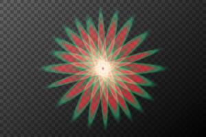 a red and green flower on background vector