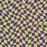 Abstract groovy checkerboard seamless pattern vector