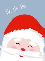 New year card with cute Santa Claus. Colorful new year design for social media communication, networking, website badges, greeting cards, posters and more. vector
