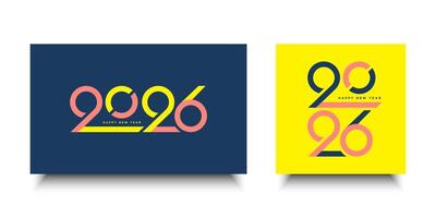 2026 new year design. Greeting design with number of year. vector