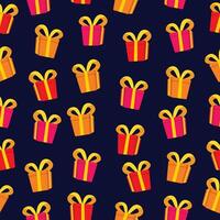 Seamless pattern of colorful gift boxes with ribbon and bow. Greeting cards, wrapping paper, banners and promotional materials vector