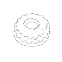 putu ayu Indonesian Snack Outline Illustration vector