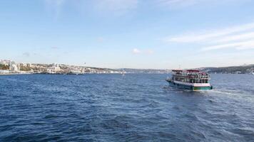 turkey istanbul 27 september, Experience a Scenic Boat Ride on the Calm, Tranquil Waters of a Beautiful Coastal City video