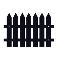 A black fence with a white background vector