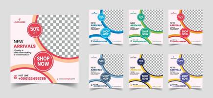 This is Digital business marketing social media post and web banner Digital business marketing social media post and web banner for ads with place for the photo. vector