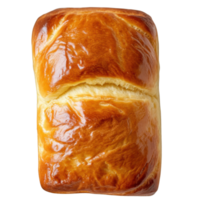 Freshly baked golden bread loaf with soft texture and shiny crust png