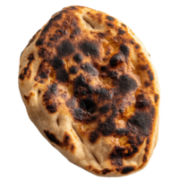 Deliciously charred flatbread with golden crust and smoky flavor png