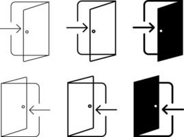 login logout icon set. Sign in and sign out sign symbol. Logout sign. arrow Login sing vector