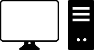desktop computer icon. Home desktop computer personal. Computer monitor icon vector