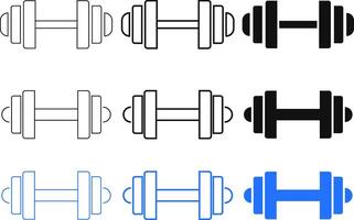 dumbbell icon set. dumbbell icon. perfect for workout and exercise vector