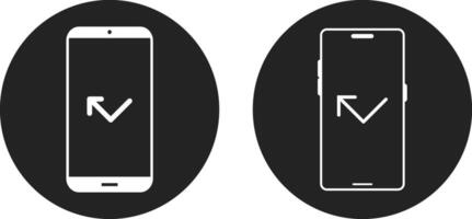 Set of Missed phone call on mobile icon. missed call sign. Modern concept for web banners vector