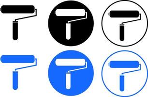 Set of paint roller icon. Decorating and Home Improvement. Symbol of decorating and art vector