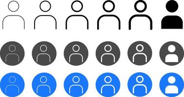 Profile icon set.user icon set. avatar symbol vector