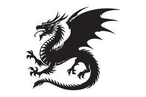 Download Free Dragon Silhouettes in EPS Format vector