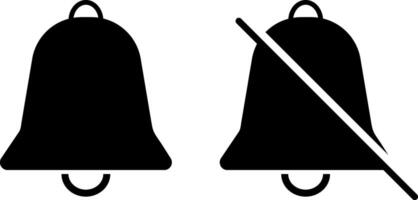 Set of Notification on off icon. Notification bells. Reminder signal. reminder alert sign business symbols vector