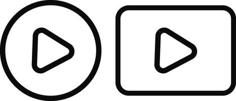 Play button icon set. player icon symbol vector