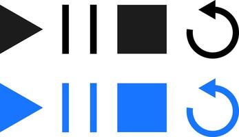 Player button icon set. Elements for play streaming. Button icons. symbols for playback vector