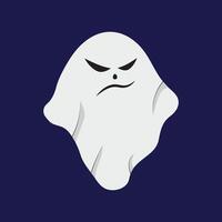 A ghost with an angry expression on its face vector