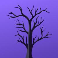 A purple background with a tree in the middle vector