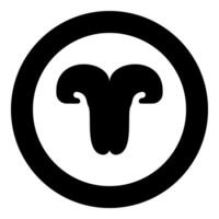 Cat's nose cat pet veterinary concept icon in circle round black color illustration image solid outline style vector