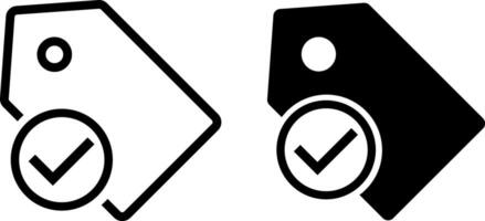 Check price tag icon set. Quality certify icon symbol. best price logo sign with check mark. Commerce and shopping symbol vector