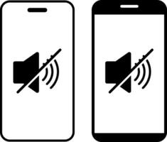 Set of silent mode phone icon. Cell Phone Signal Icons. Smart Refrigerator Icon symbol vector