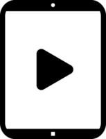 play button with tablet icon. Device icons. tablet with play button on screen. suitable for web. vector