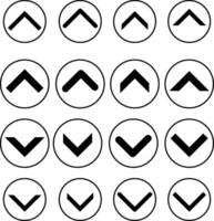 Set of Swipe up-down icon. Exchange symbol. Scroll button symbol vector