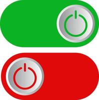 Toggle switch button icon set. On and Off Toggle Switch Button. power toggle icons. vector