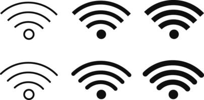 wifi icon set. Wireless Technology. internet icon symbol sign collection. Connection lost symbol vector