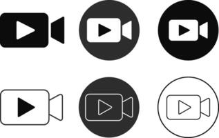 play icon set. play button icon symbol. music play start sign. ideal for web and multimedia use vector