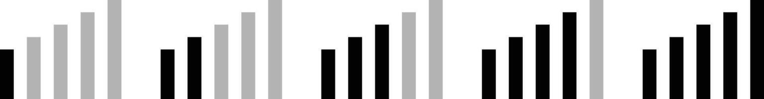 Signal level icon set. Communication wireless signal. network sign symbol vector