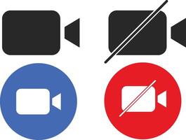 Call and Mute Icon set. turn mobile quiet. sound, mute sign. Social media elements vector