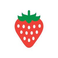 Red stawberry fruits with white background vector