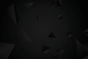 Abstract geometric figures black background mosaic and low polygon triangle texture wallpaper vector
